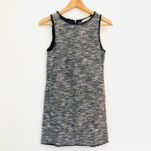 LOFT Sleeveless Tweed Boucle’ Fringed Shift Dress - Picture 6 of 16